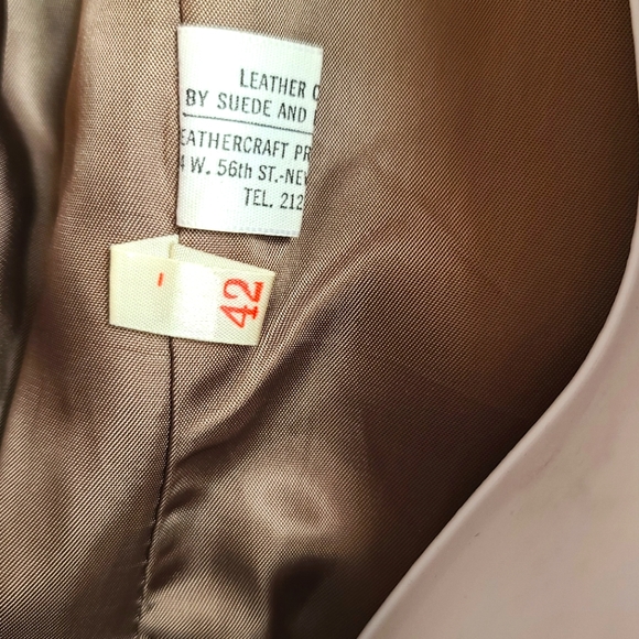 Vintage Brown Leather Jacket size 42 Medium Women - Picture 7 of 8